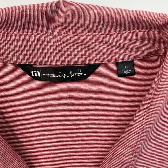 Travis Mathew Polo Shirt Mens XL Extra Large Red Pima Cotton Blend Calabasas - Picture 5 of 11
